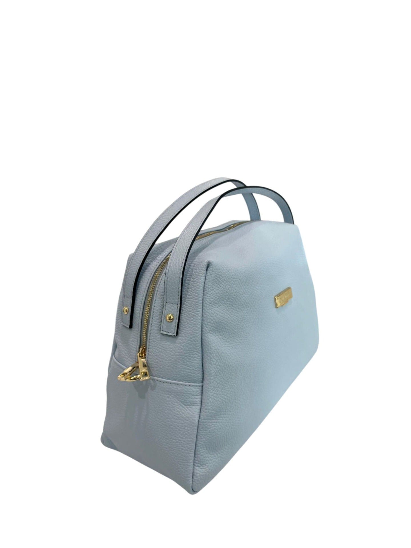 Borsa a Mano in Cow Leather Azzurro