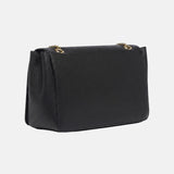 Borsa a Spalla in Pelle Vegana Nero