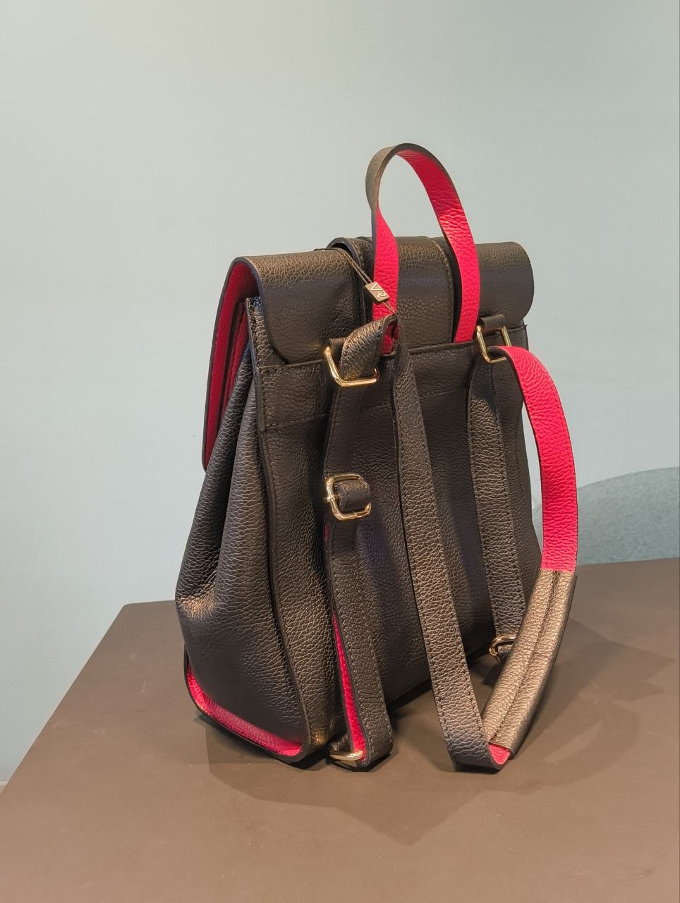 Zaino in Vera Pelle Rosso