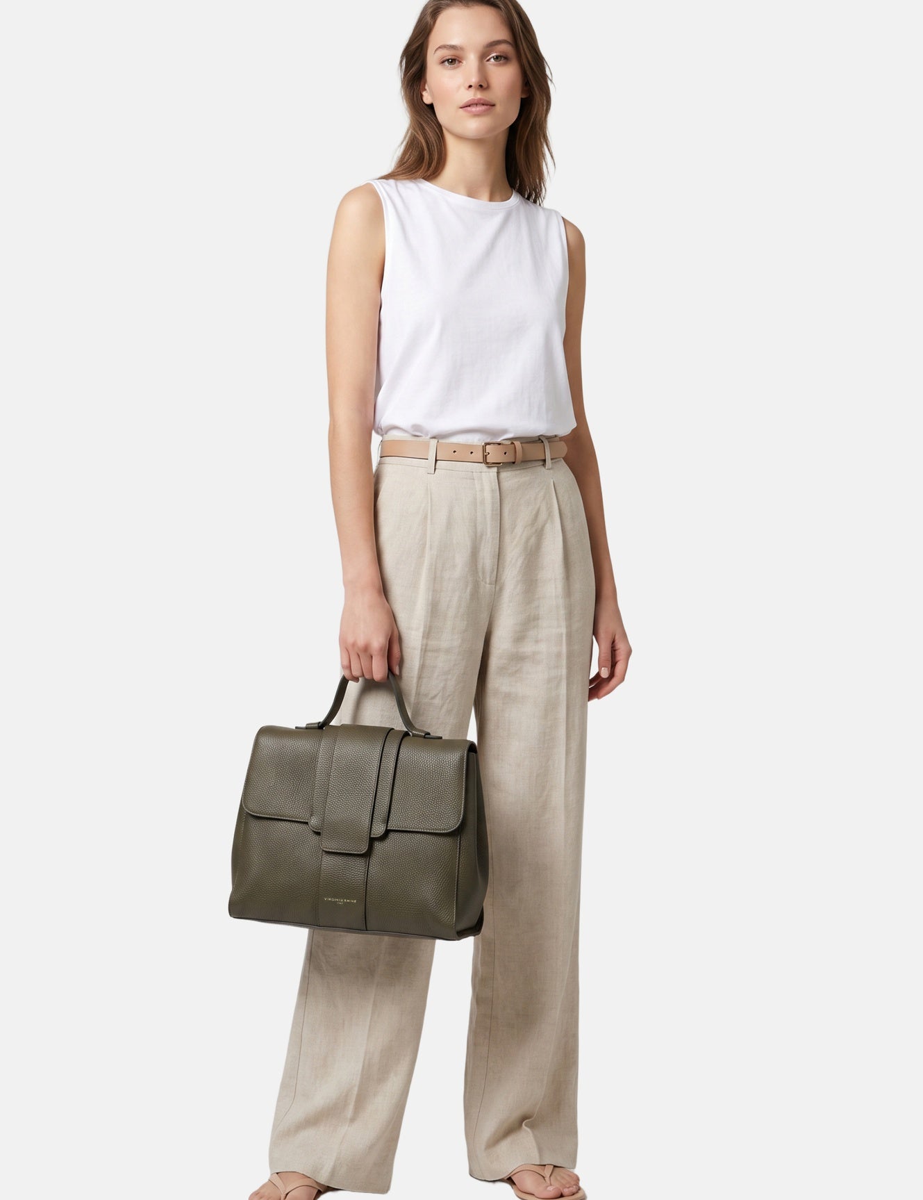 Borsa a Mano in Vera Pelle Nero