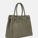 Borsa a Mano in Vera Pelle Verde