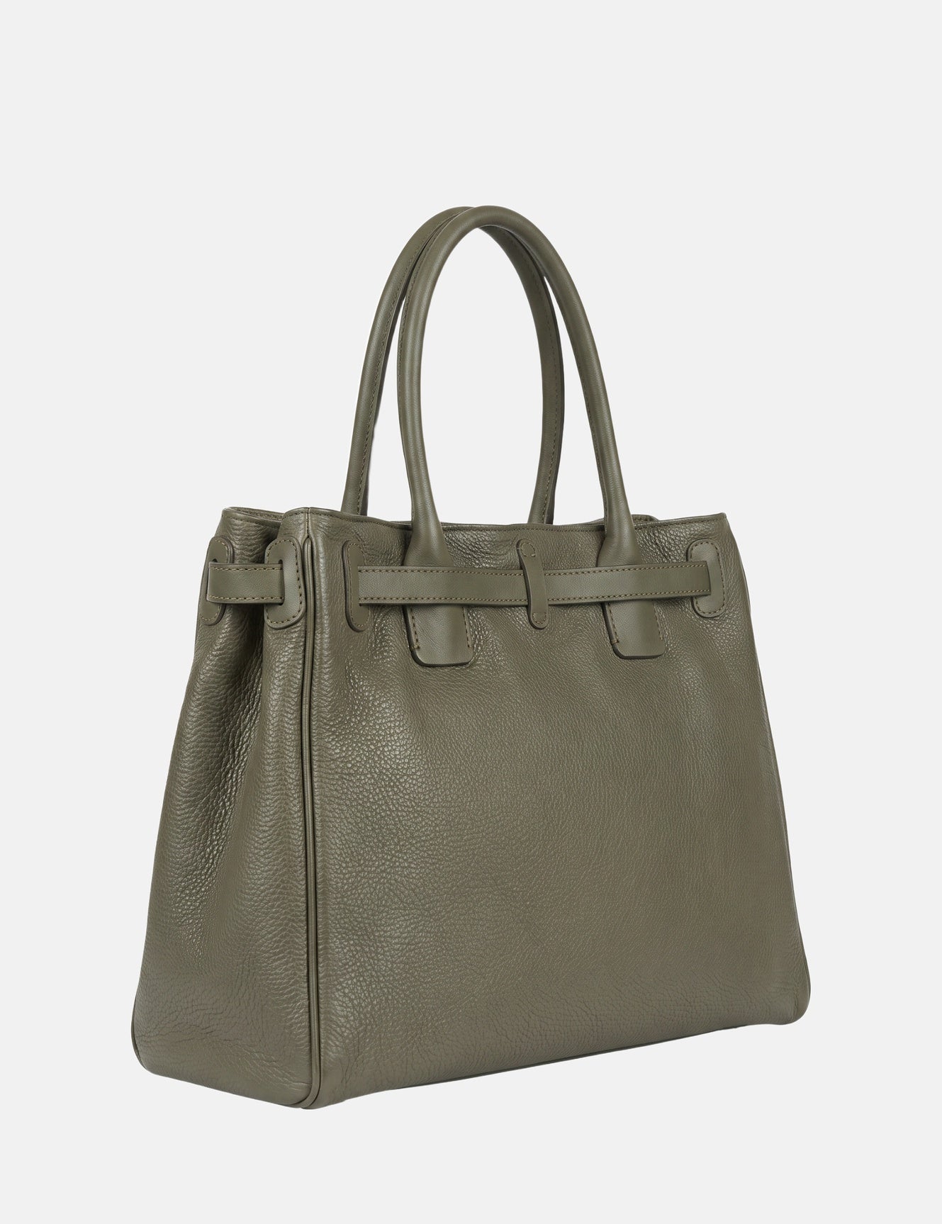 Borsa a Mano in Vera Pelle Verde