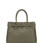 Borsa a Mano in Vera Pelle Verde