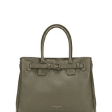Borsa a Mano in Vera Pelle Verde