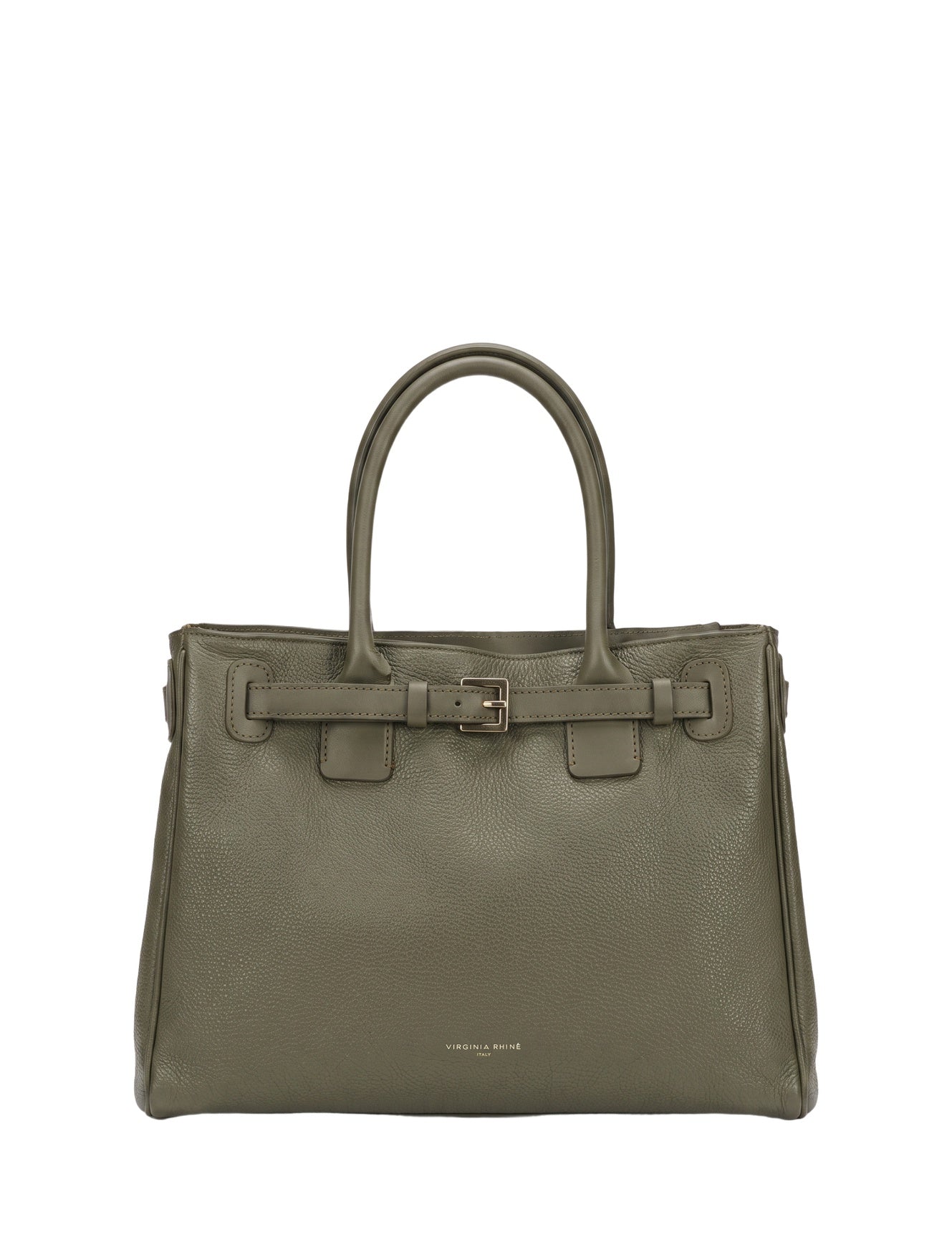 Borsa a Mano in Vera Pelle Verde