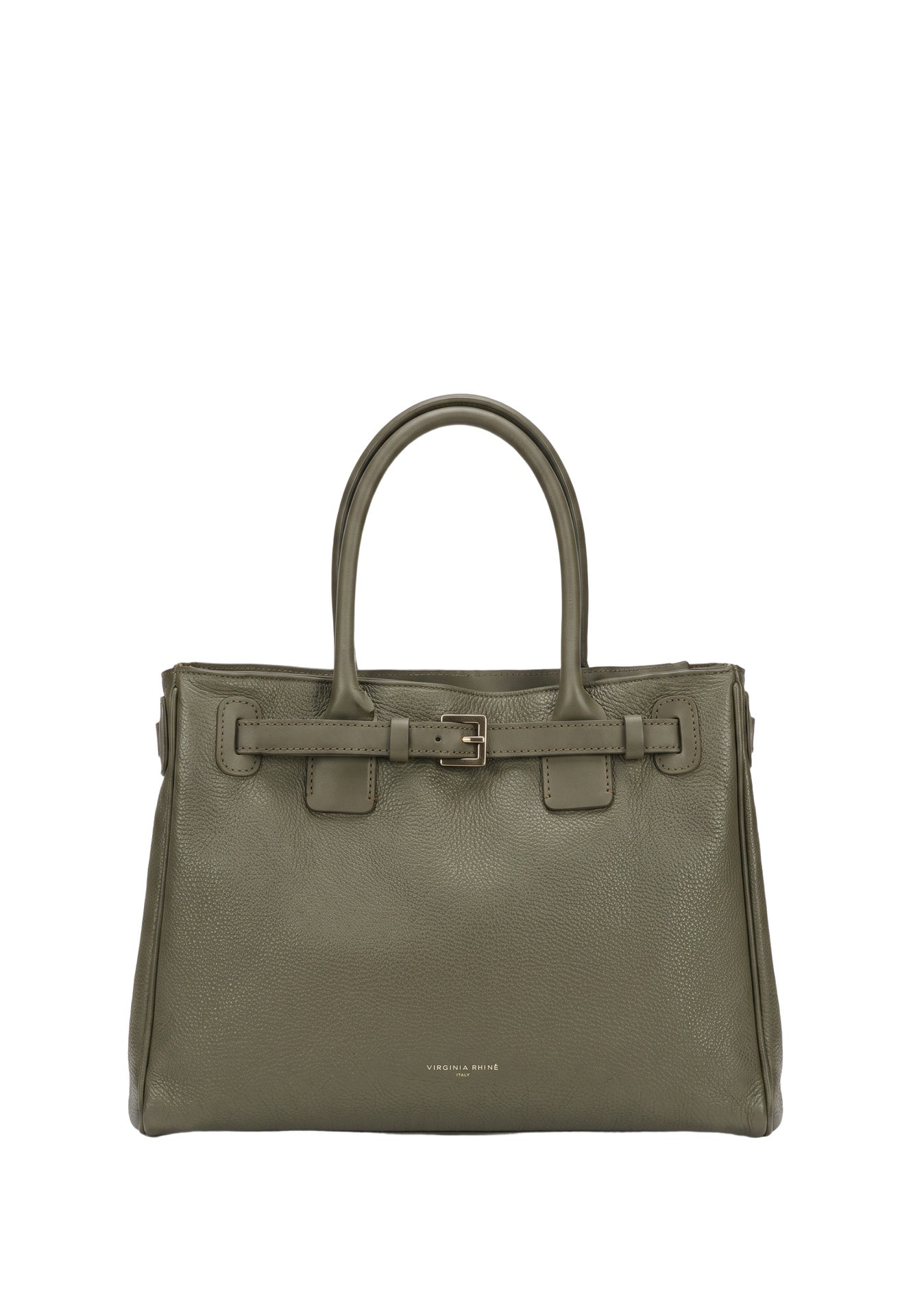 Borsa a Mano in Vera Pelle Verde