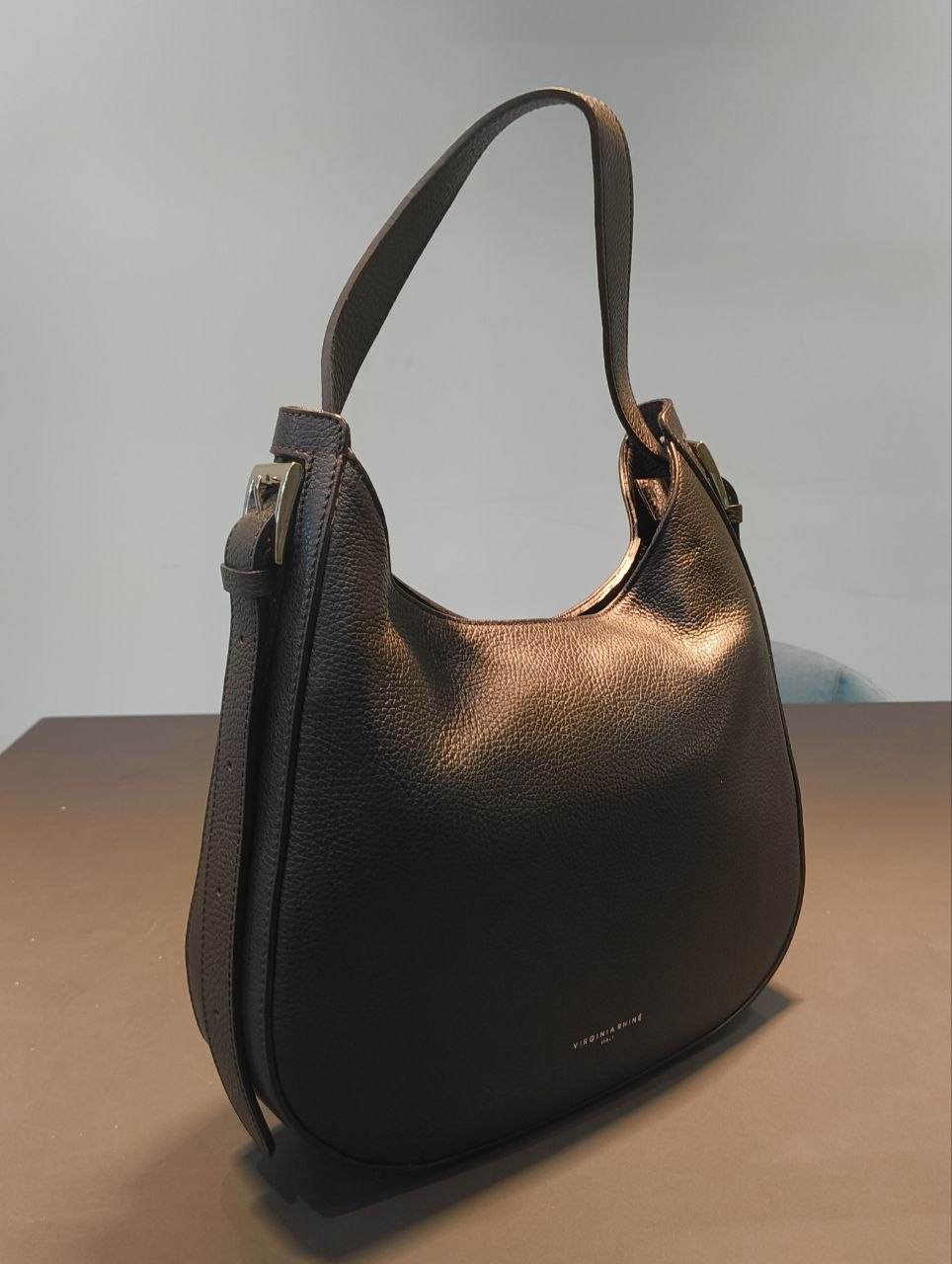 Borsa a Spalla in Sauvage Leather Nero