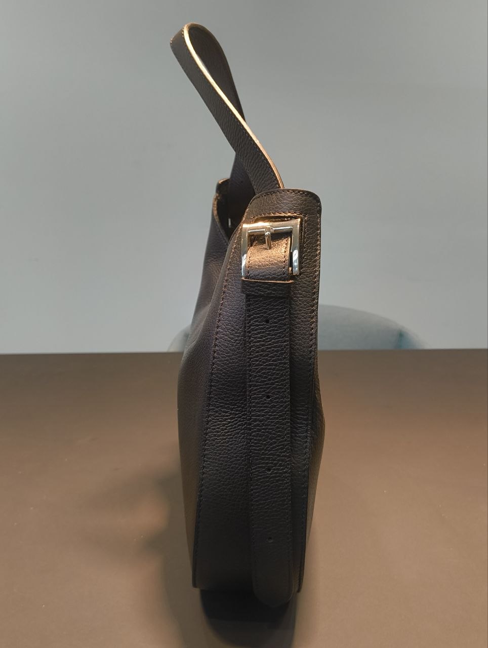 Borsa a Spalla in Sauvage Leather Nero