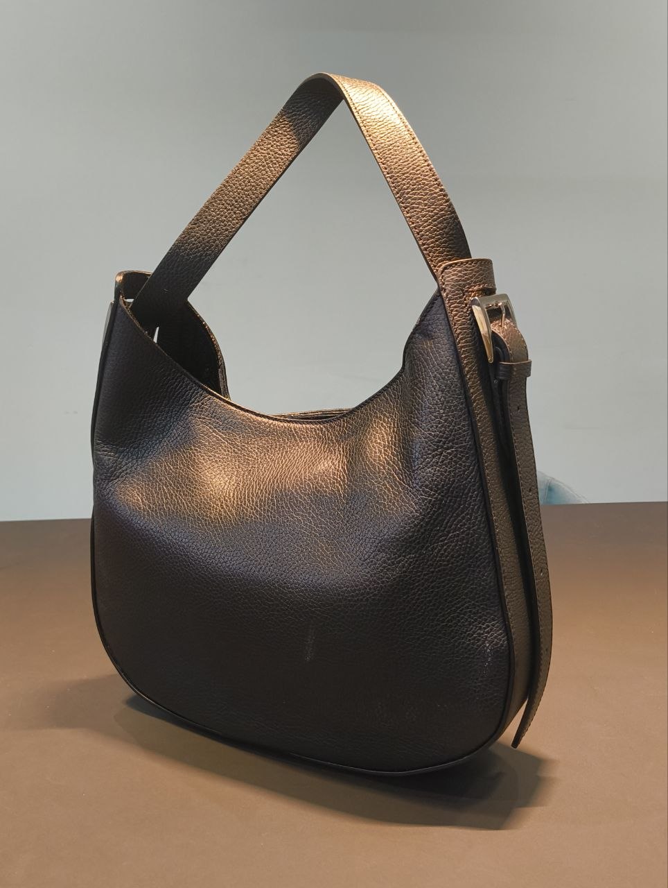 Borsa a Spalla in Sauvage Leather Nero