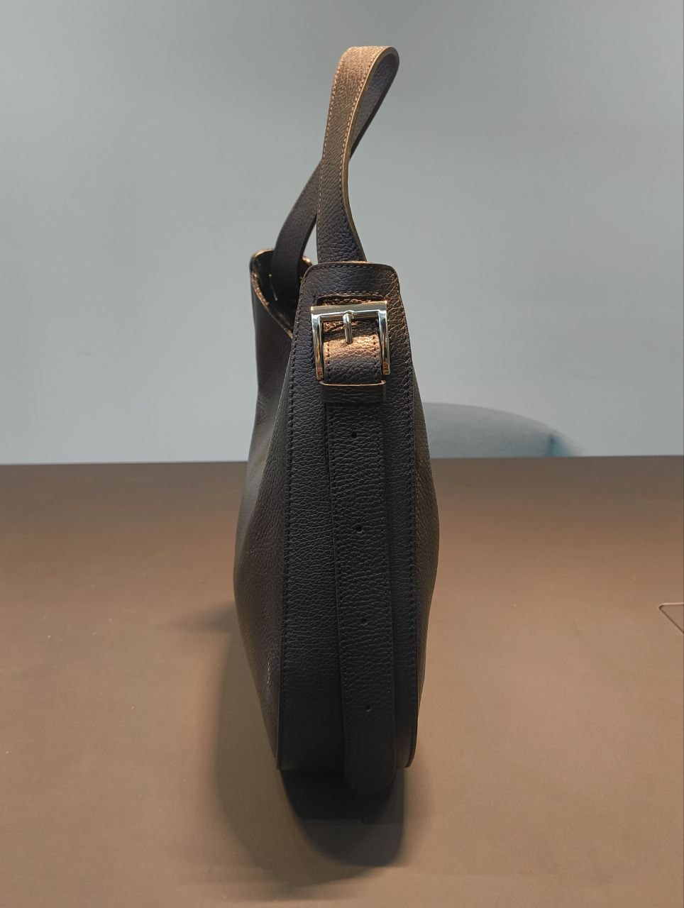 Borsa a Spalla in Sauvage Leather Nero