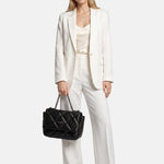 Borsa a Mano in Sauvage Leather Nero