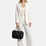 Borsa a Mano in Sauvage Leather Nero
