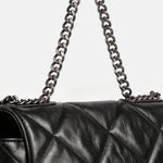 Borsa a Mano in Sauvage Leather Nero