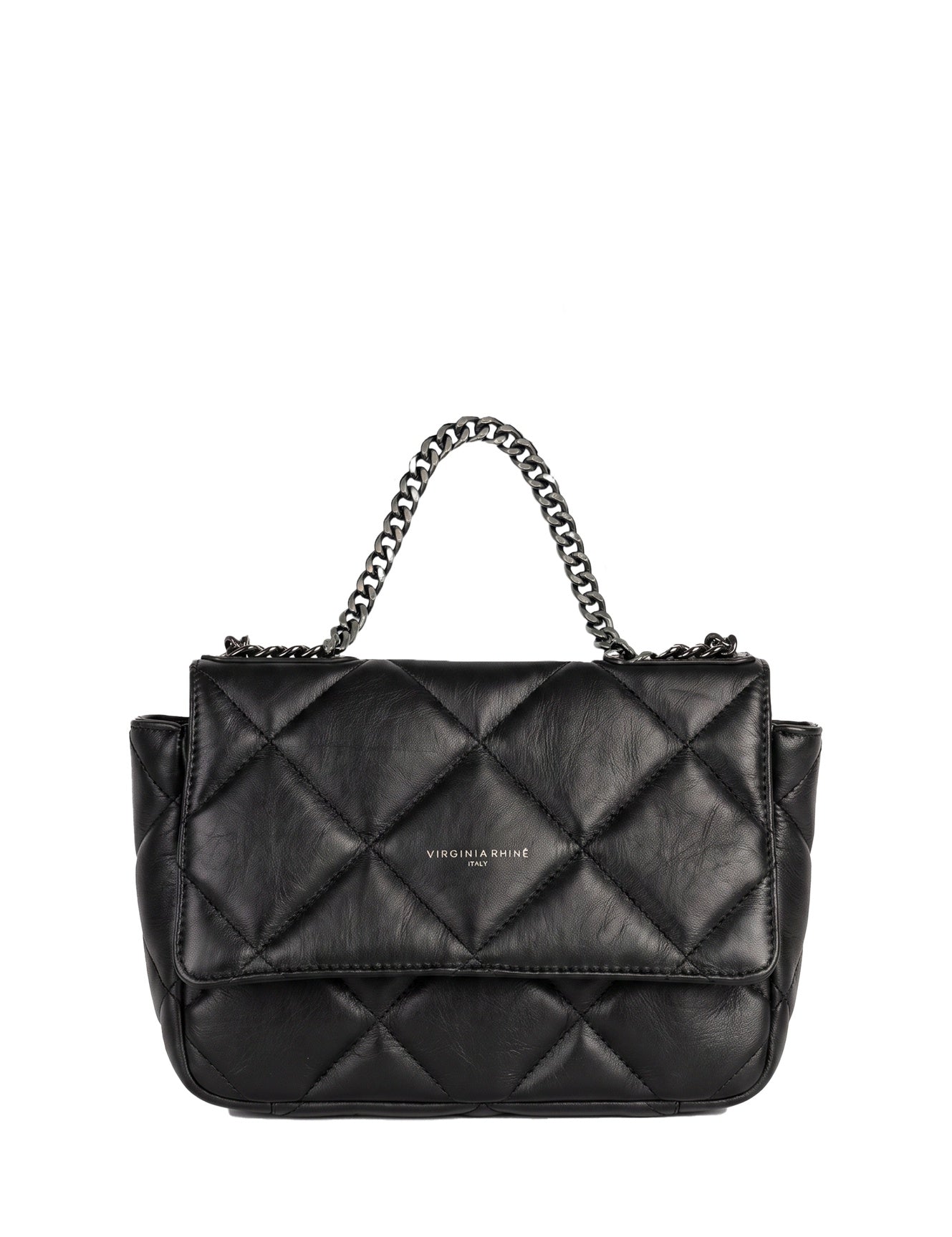 Borsa a Mano in Sauvage Leather Nero