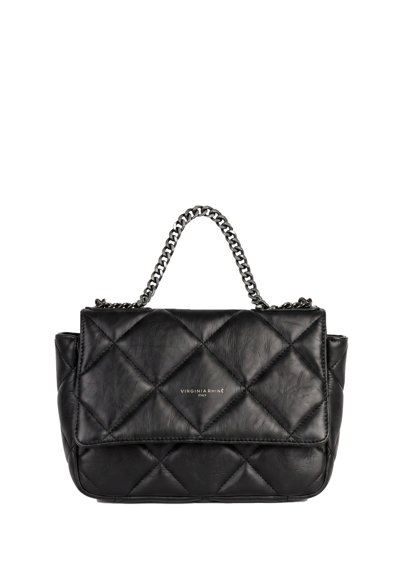 Borsa a Mano in Sauvage Leather Nero