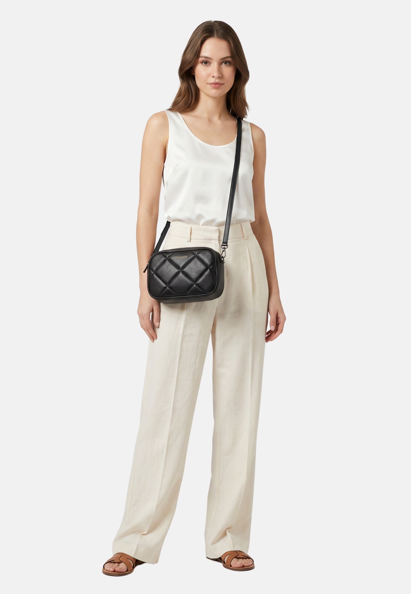 Borsa a Tracolla in Sauvage Leather Nero