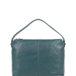 Borsa a Spalla in Vera Pelle Blu Scuro