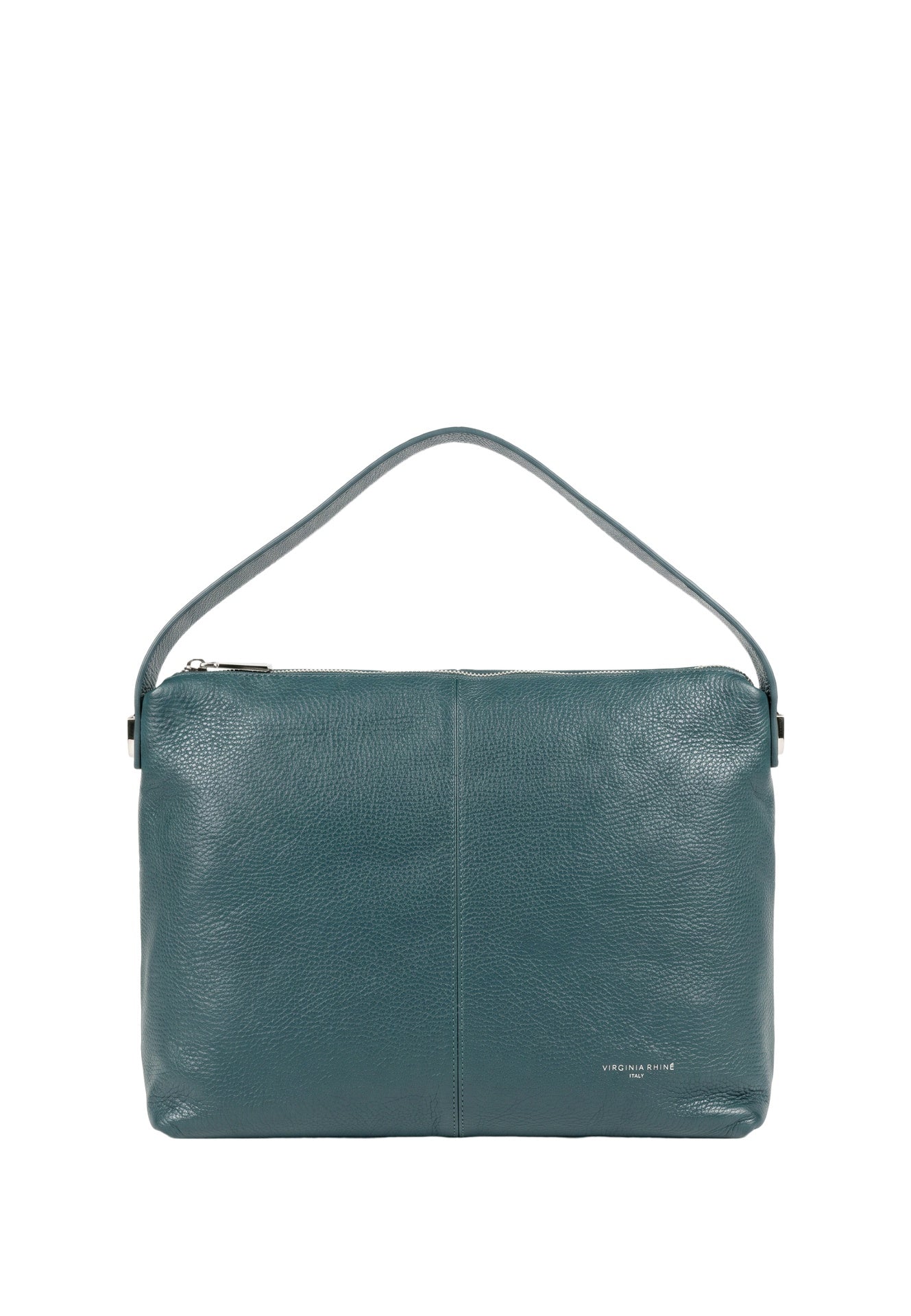 Borsa a Spalla in Vera Pelle Blu Scuro