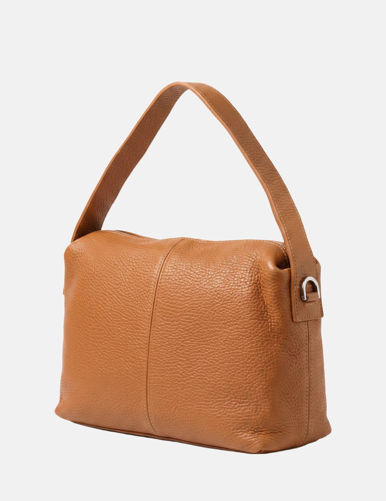 Borsa a Mano in Vera Pelle Cognac