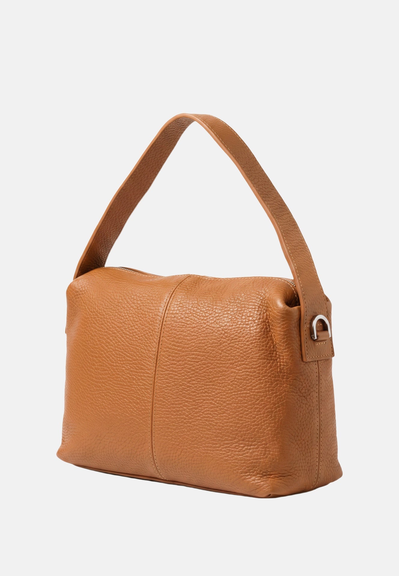 Borsa a Mano in Vera Pelle Cognac
