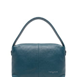 Borsa a Mano in Vera Pelle Blu Scuro