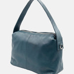 Borsa a Mano in Vera Pelle Blu Scuro