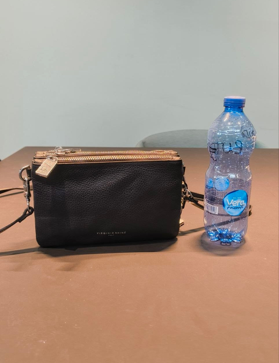 Borsa a Tracolla in Vera Pelle Nero