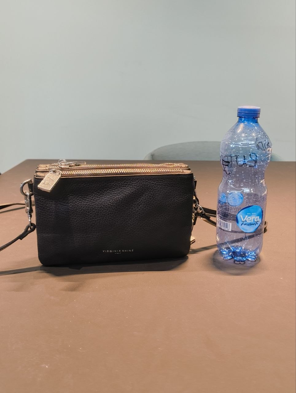 Borsa a Tracolla in Vera Pelle Nero