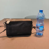 Borsa a Tracolla in Vera Pelle Nero
