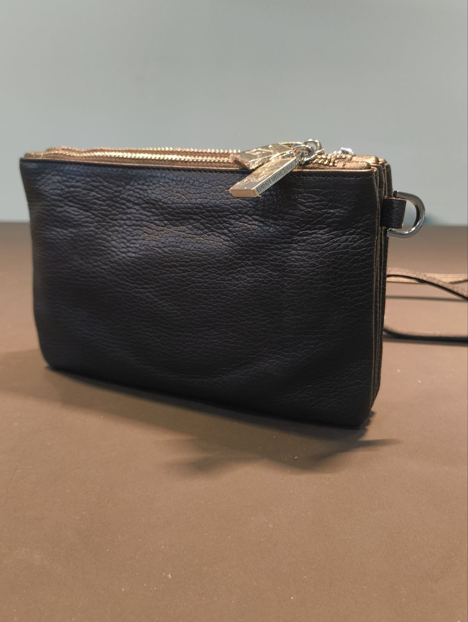 Borsa a Tracolla in Vera Pelle Nero