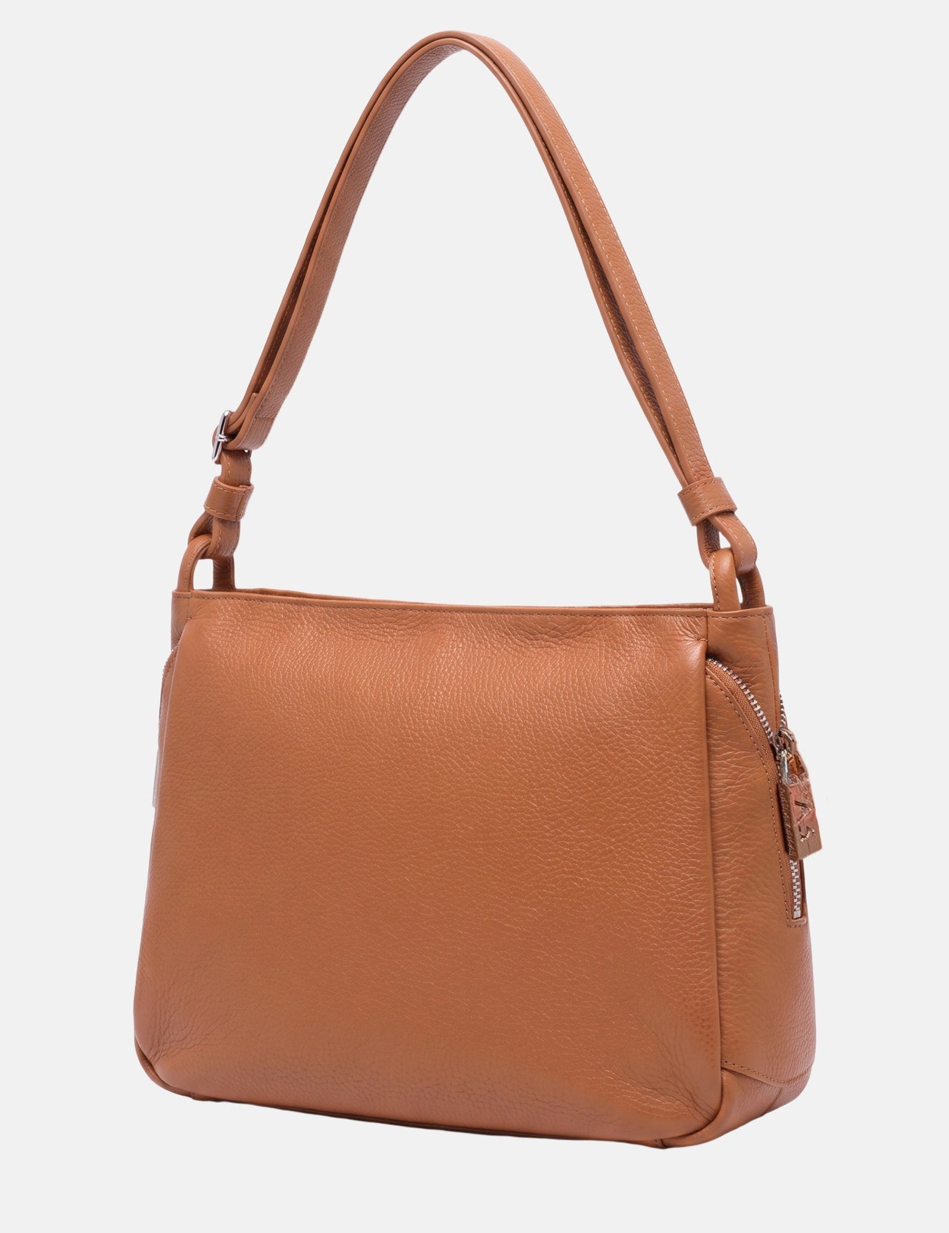 Borsa a Spalla in Vera Pelle Cognac