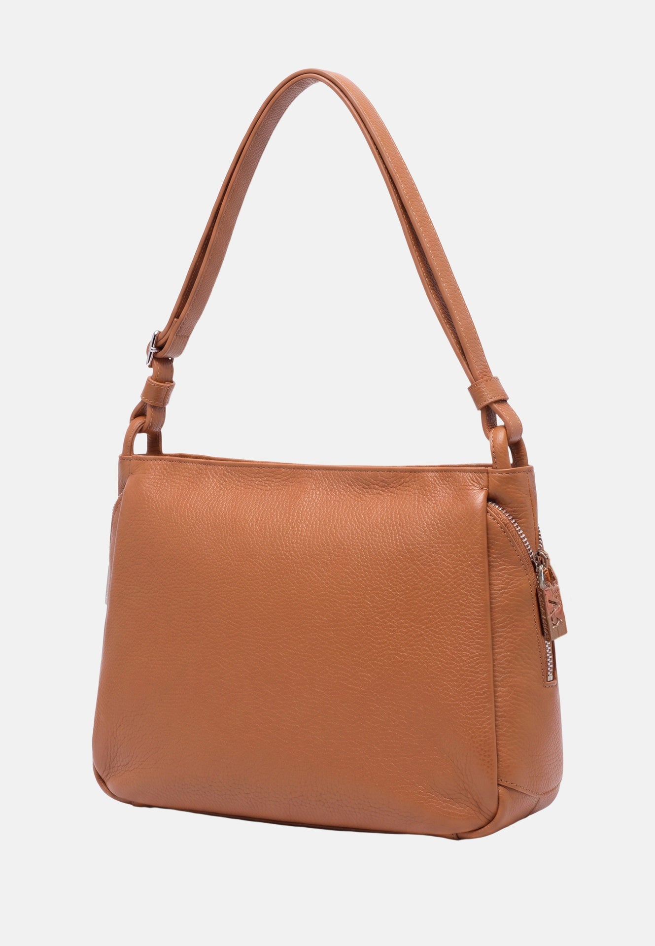 Borsa a Spalla in Vera Pelle Cognac