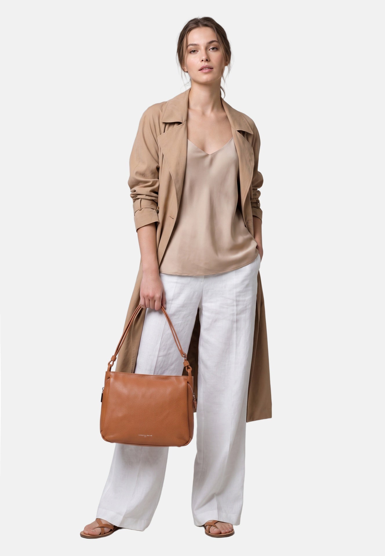 Borsa a Spalla in Vera Pelle Cognac