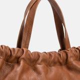 Borsa a Mano in Vera Pelle Cognac