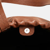 Borsa a Mano in Vera Pelle Cognac