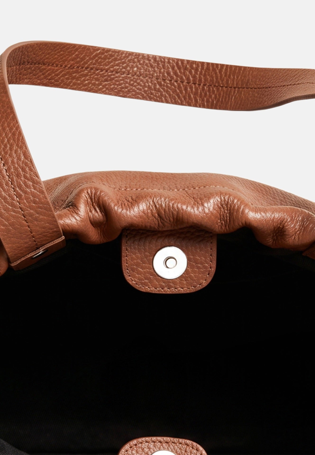 Borsa a Mano in Vera Pelle Cognac
