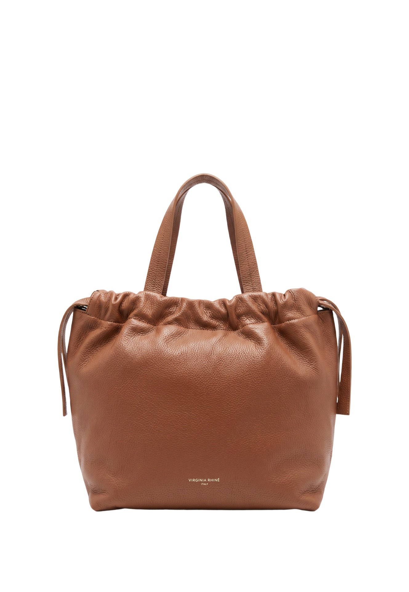 Borsa a Mano in Vera Pelle Cognac