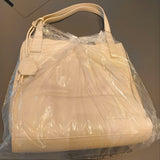 Borsa a Spalla in Dollaro Leather Panna
