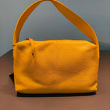 Borsa a Mano in Vera Pelle Giallo