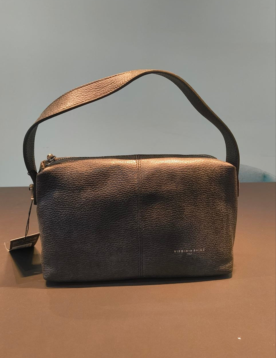 Borsa a Mano in Vera Pelle Nero