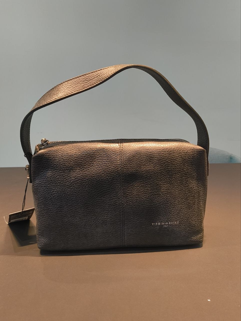 Borsa a Mano in Vera Pelle Nero