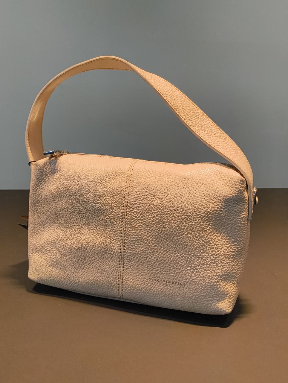 Borsa a Mano in Vera Pelle Panna