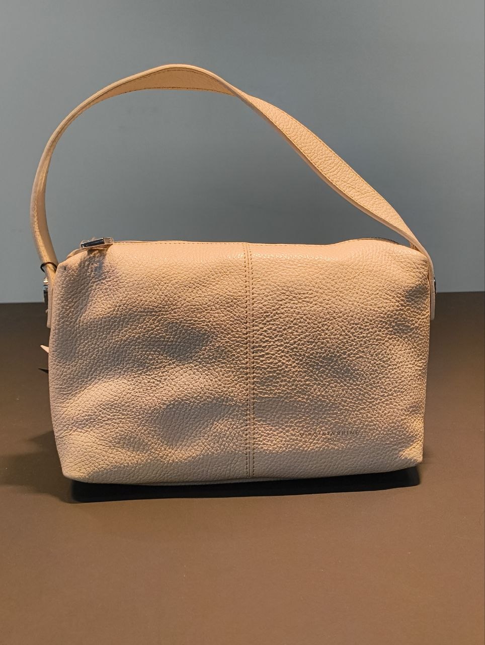 Borsa a Mano in Vera Pelle Panna