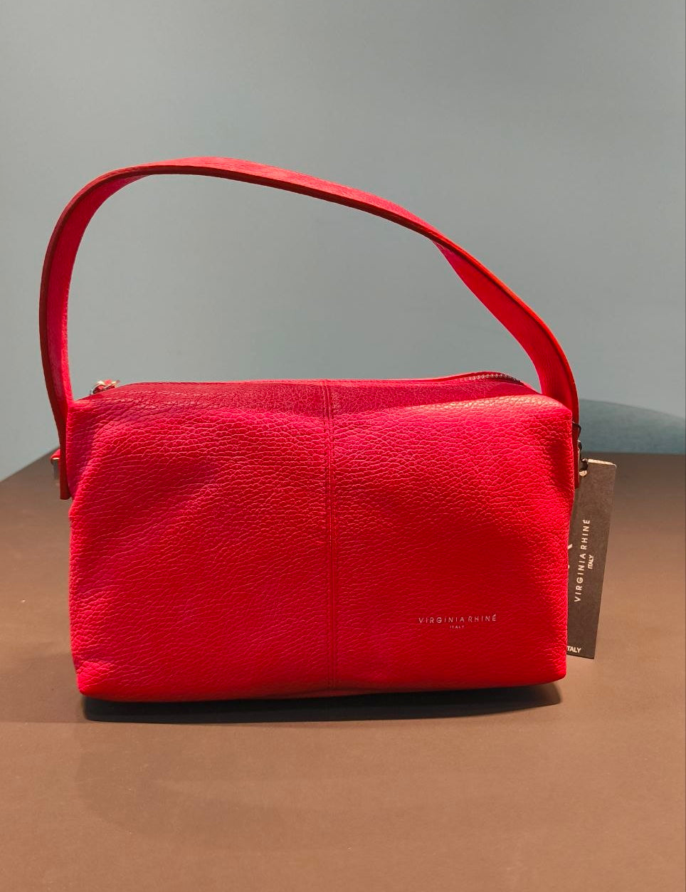 Borsa a Mano in Vera Pelle Rosso