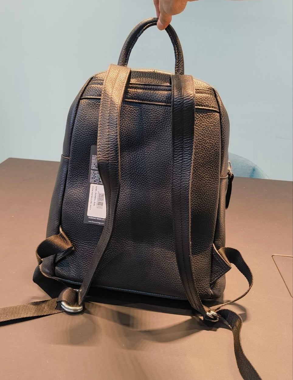 Zaino in Vera Pelle Nero