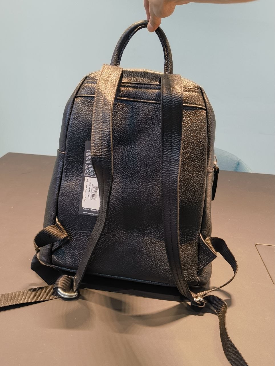 Zaino in Vera Pelle Nero