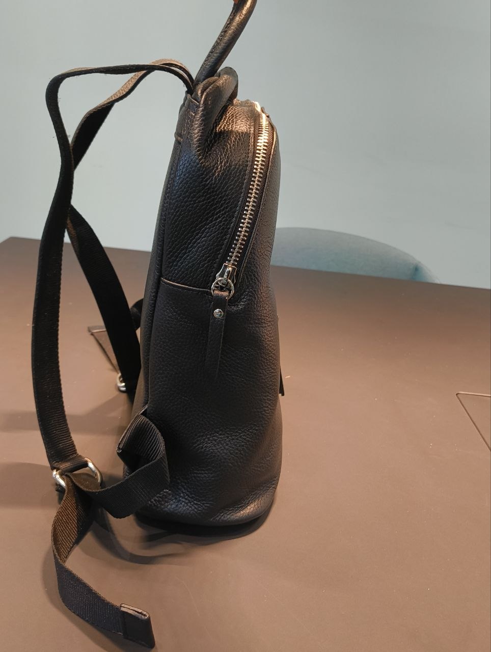 Zaino in Vera Pelle Nero