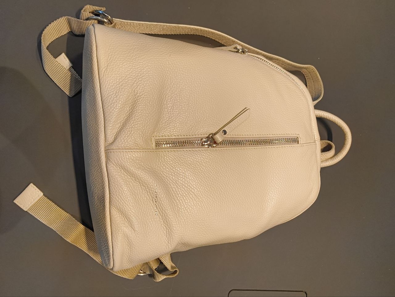Zaino in Vera Pelle Panna