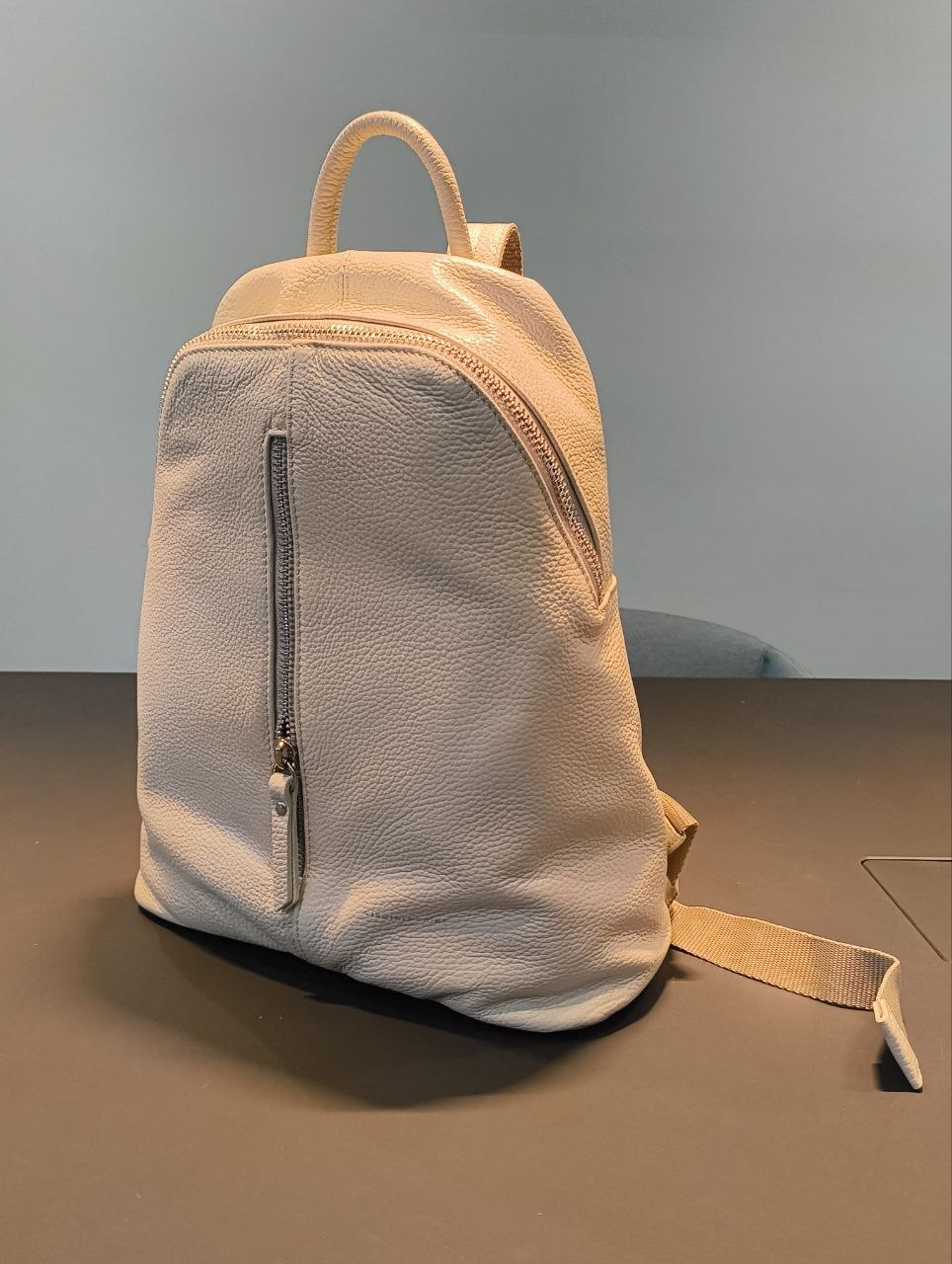 Zaino in Vera Pelle Panna