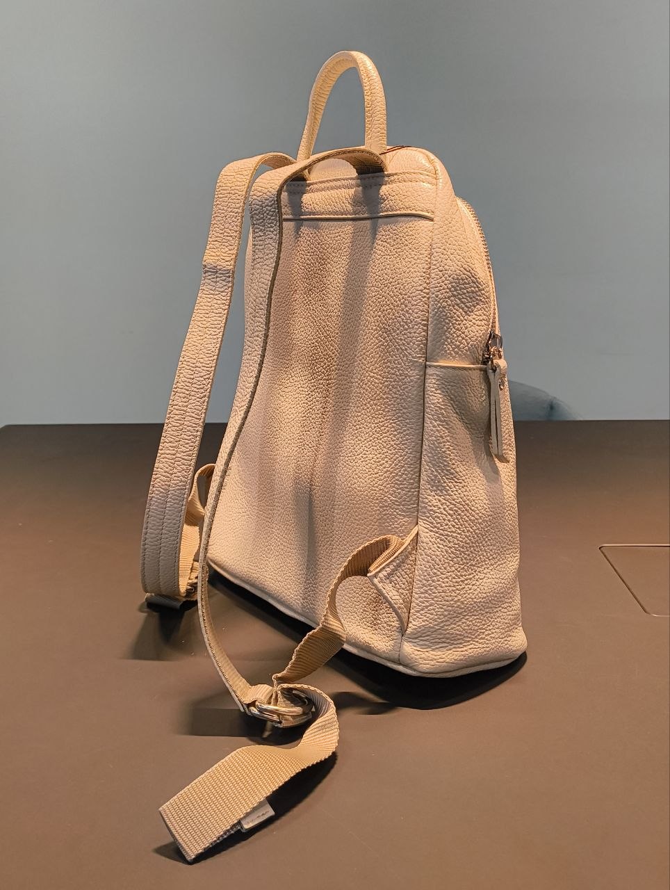 Zaino in Vera Pelle Panna